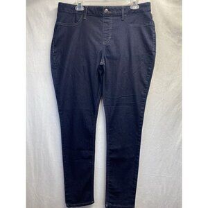 Riders By Lee High-Rise Skinny Denim Jeans Women Large Dark Blue Stretch Used